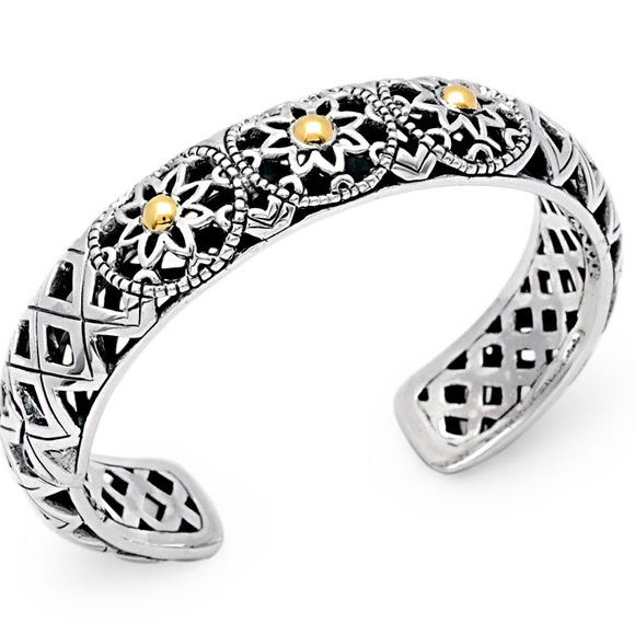 18 karat gold and sterling silver bracelet amazing condition
